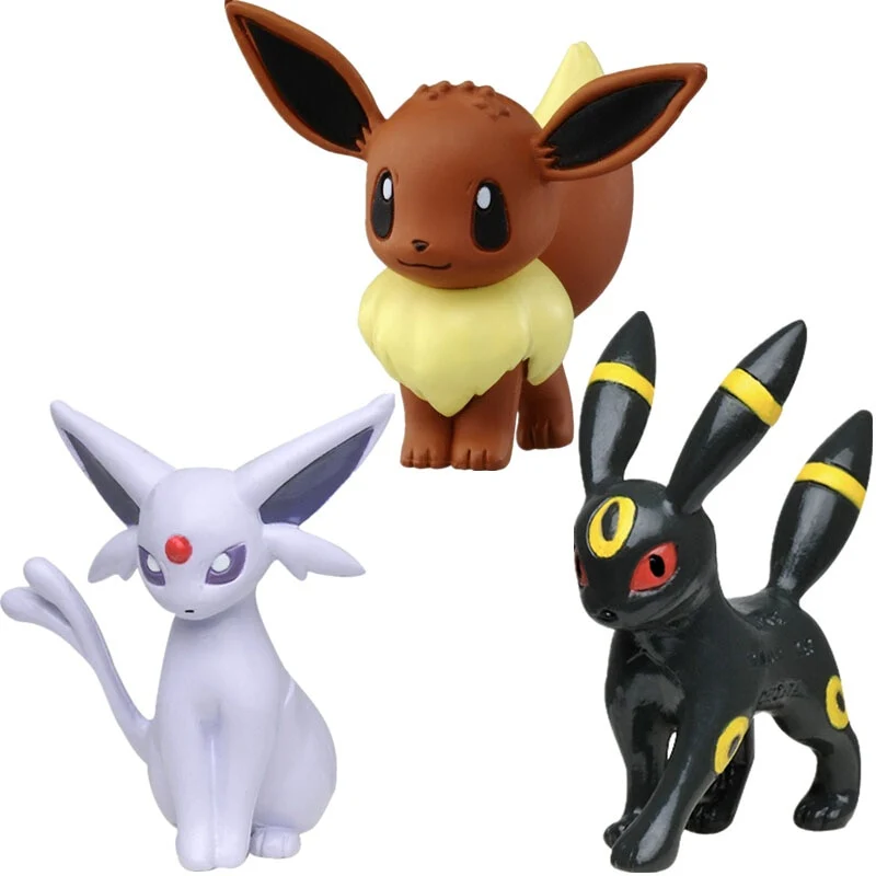 Ensemble de figurines Eevee Vaporeon Jolteon Flareon Espeon Umbreon Leafeon Glaceon