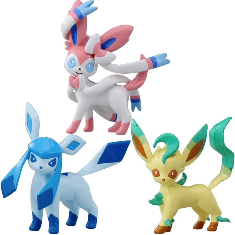 Ensemble de figurines Eevee Vaporeon Jolteon Flareon Espeon Umbreon Leafeon Glaceon