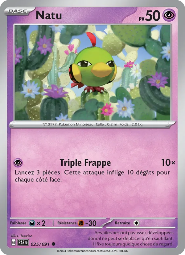 Natu 25/91 — EV04.5 – Destinées de Paldea — Carte Pokémon française