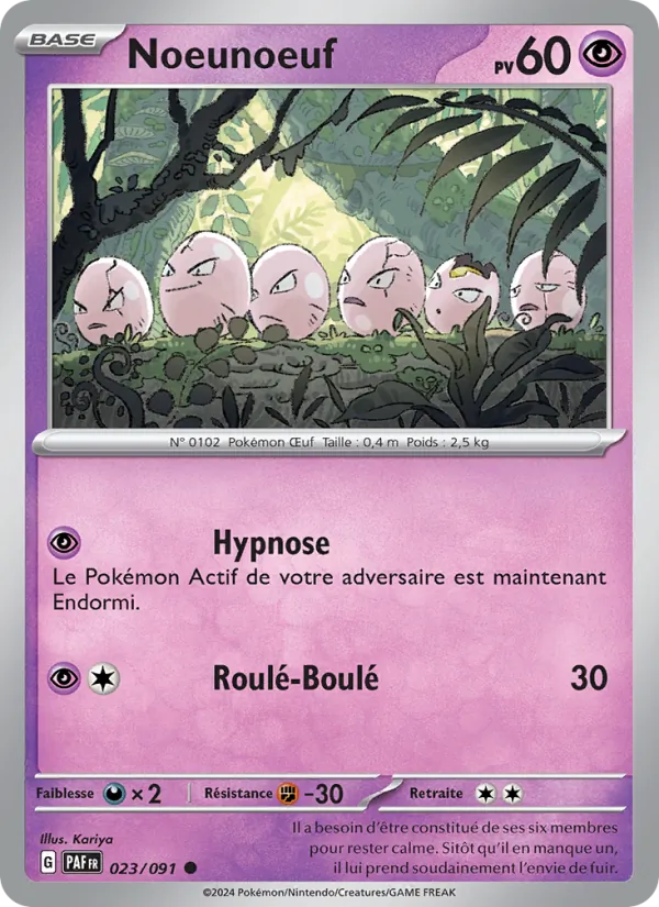 Noeunoeuf 23/91 — EV04.5 – Destinées de Paldea — Carte Pokémon française