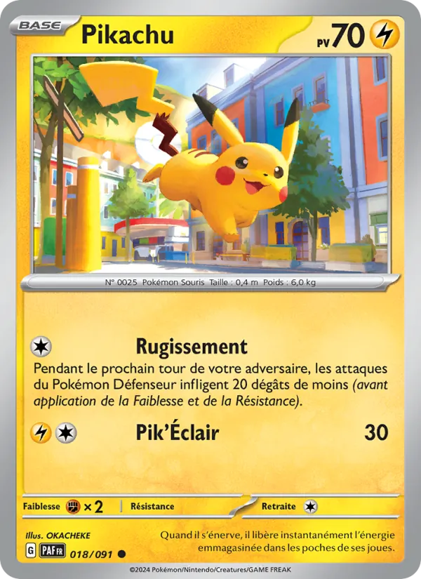 Pikachu 18/91 — EV04.5 – Destinées de Paldea — Carte Pokémon française