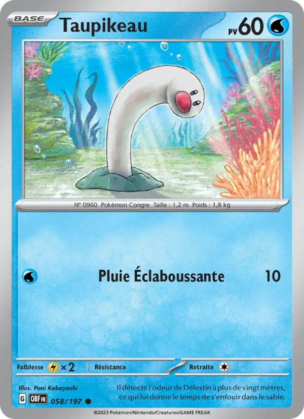 Taupikeau 58/197 — EV03 – Flammes Obsidiennes — Carte Pokémon française