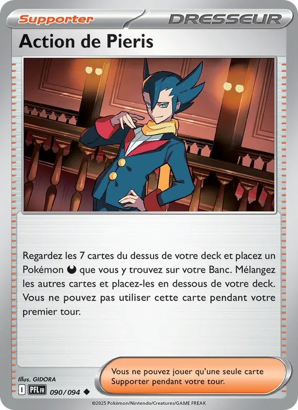 Action de Pieris 90/94 — ME02 – Flammes Fantasmagoriques — Carte Pokémon française