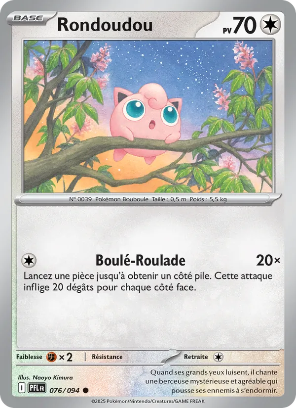 Rondoudou 76/94 — ME02 – Flammes Fantasmagoriques — Carte Pokémon française