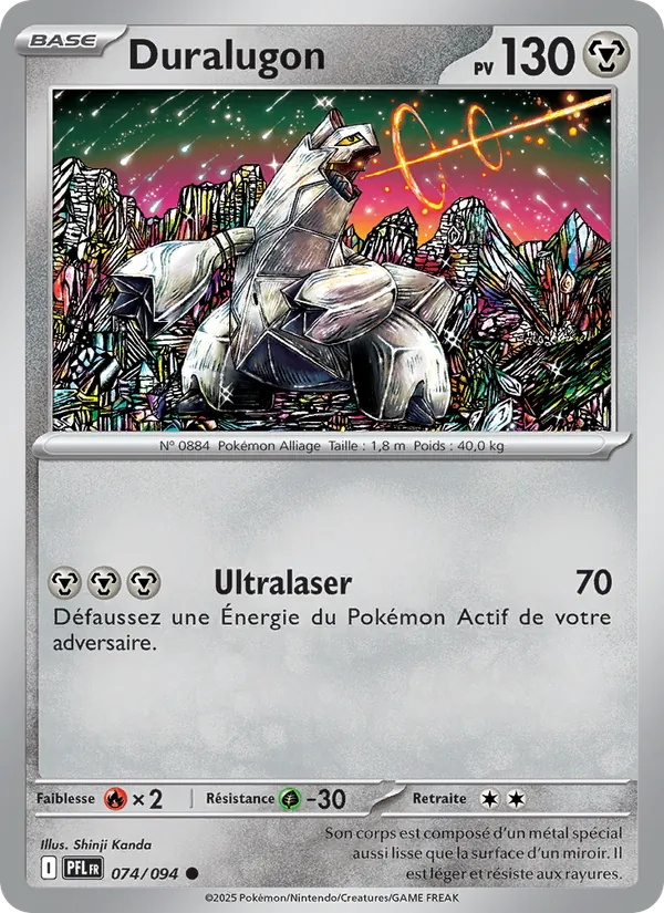 Duralugon 74/94 — ME02 – Flammes Fantasmagoriques — Carte Pokémon française