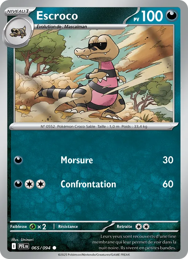 Escroco 65/94 — ME02 – Flammes Fantasmagoriques — Carte Pokémon française