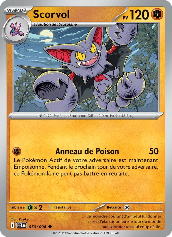 Scorvol 50/94 — ME02 – Flammes Fantasmagoriques — Carte Pokémon française