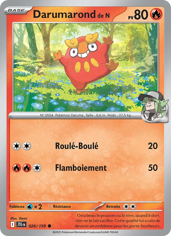 Darumarond de N 26/159 — EV09 – Aventures Ensemble — Carte Pokémon française