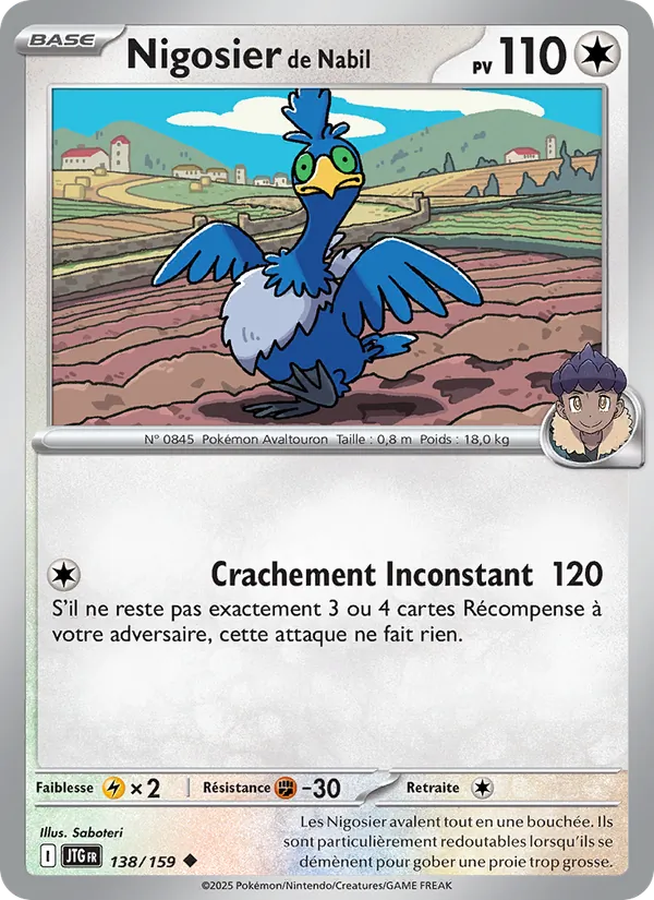 Nigosier de Nabil 138/159 — EV09 – Aventures Ensemble — Carte Pokémon française