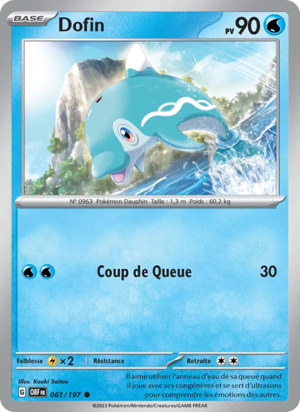 Dofin 61/197 — EV03 – Flammes Obsidiennes — Carte Pokémon française