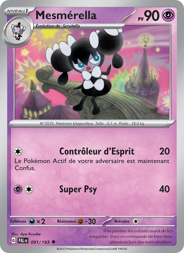 Mesmérella 91/193 — EV02 – Évolutions à Paldea — Carte Pokémon française