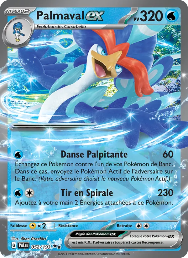 Palmaval-ex 52/193 — EV02 – Évolutions à Paldea — Carte Pokémon française