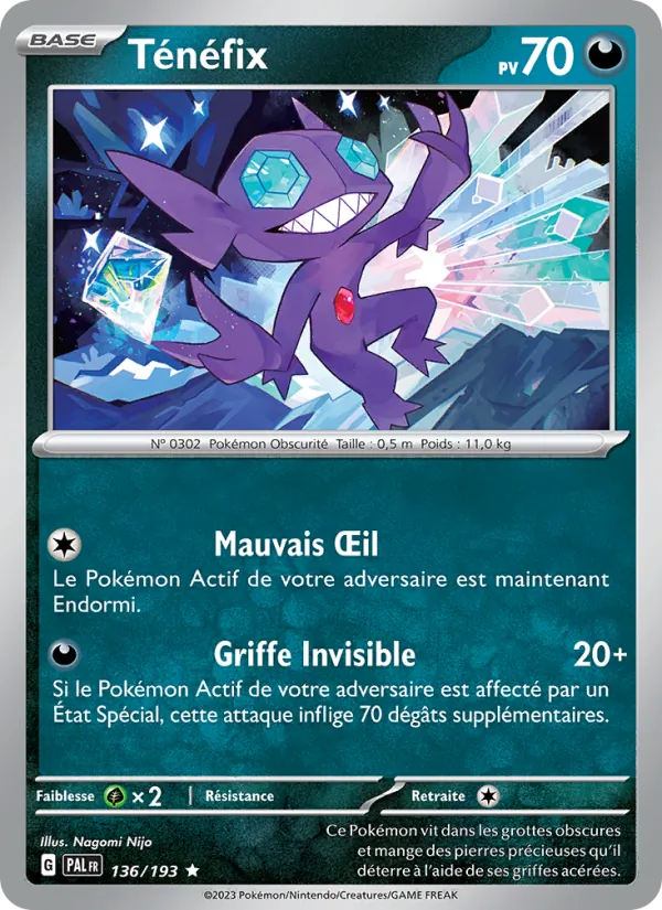 Ténéfix 136/193 — EV02 – Évolutions à Paldea — Carte Pokémon française