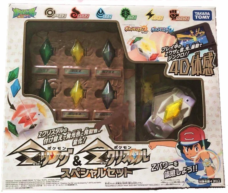 Bracelet Tomy Pokemon Z-ring avec 7 cristaux
