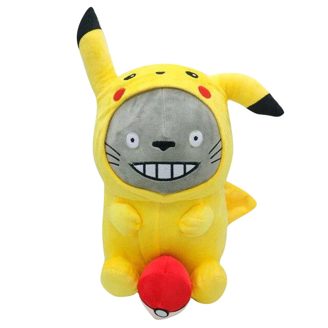 Peluche cosplay Pikachu ou Totoro Pokémon (env. 30cm)