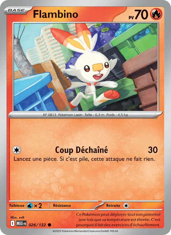 Flambino 26/132 — ME01 — Méga-Évolution — Carte Pokémon française