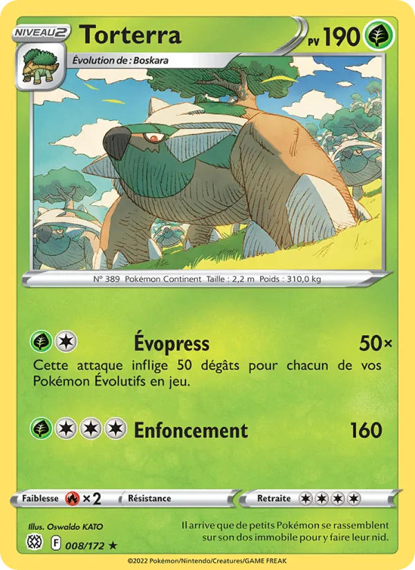 Torterra 8/172 — EB09 - Stars Etincelantes — Carte Pokémon française