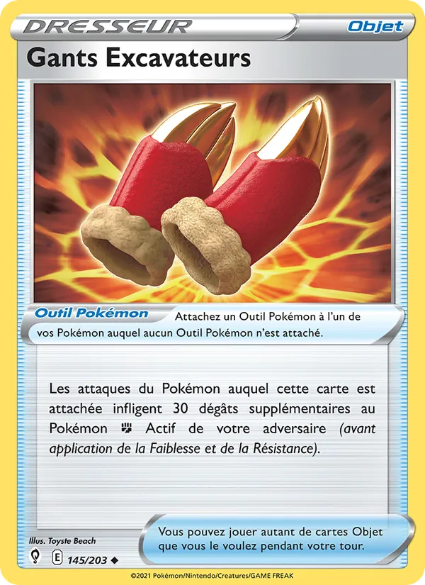 Gants Excavateurs 145/203 — EB07 - Evolution Céleste — Carte Pokémon française