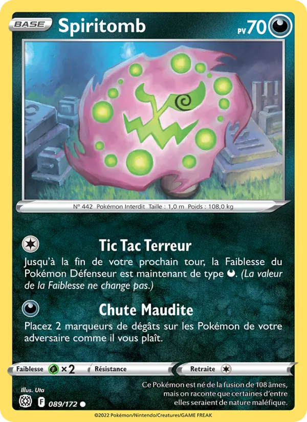 Spiritomb 89/172 — EB09 - Stars Etincelantes — Carte Pokémon française