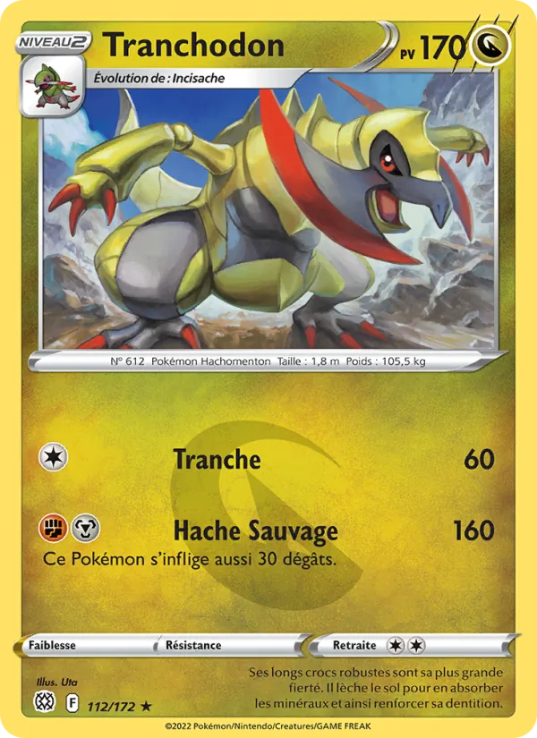 Tranchodon 112/172 — EB09 - Stars Etincelantes — Carte Pokémon française