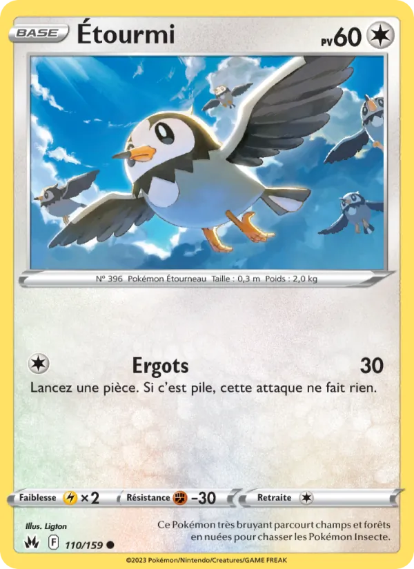 Étourmi 110/159 — EB12.5 – Zénith Suprême — Carte Pokémon française