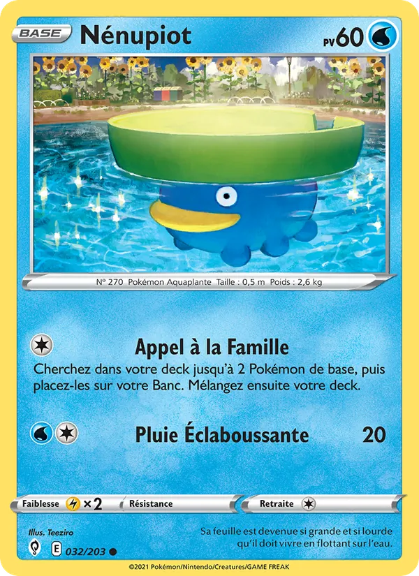 Nénupiot 32/203 — EB07 - Evolution Céleste — Carte Pokémon française