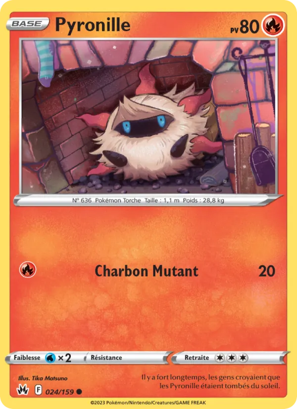 Pyronille 24/159 — EB12.5 – Zénith Suprême — Carte Pokémon française