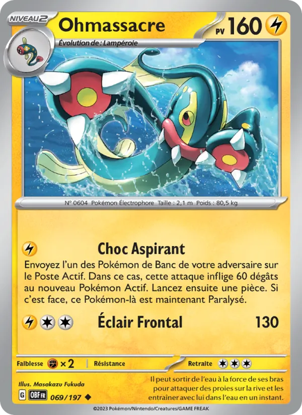 Ohmassacre 69/197 — EV03 – Flammes Obsidiennes — Carte Pokémon française