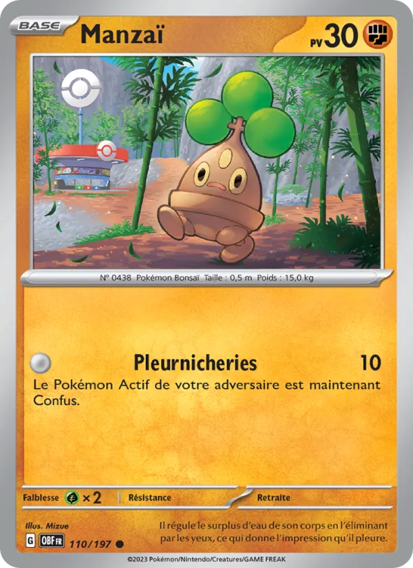Manzaï 110/197 — EV03 – Flammes Obsidiennes — Carte Pokémon française