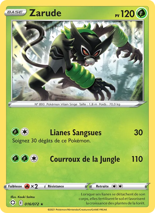 Zarude 16/72 — EB04.5 – Destinées Radieuses — Carte Pokémon française
