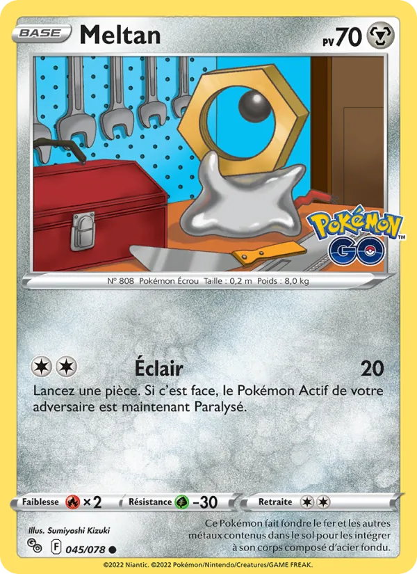 Meltan 45/78 — EB10.5 Pokemon GO — Carte Pokémon française