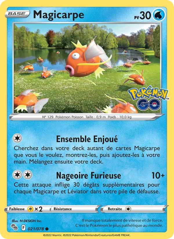 Magicarpe 21/78 — EB10.5 Pokemon GO — Carte Pokémon française