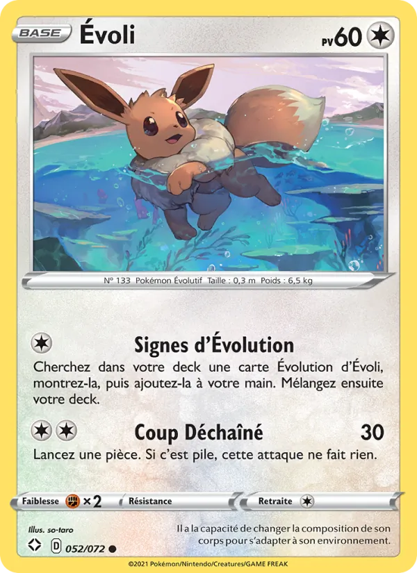 Évoli 52/72 — EB04.5 – Destinées Radieuses — Carte Pokémon française