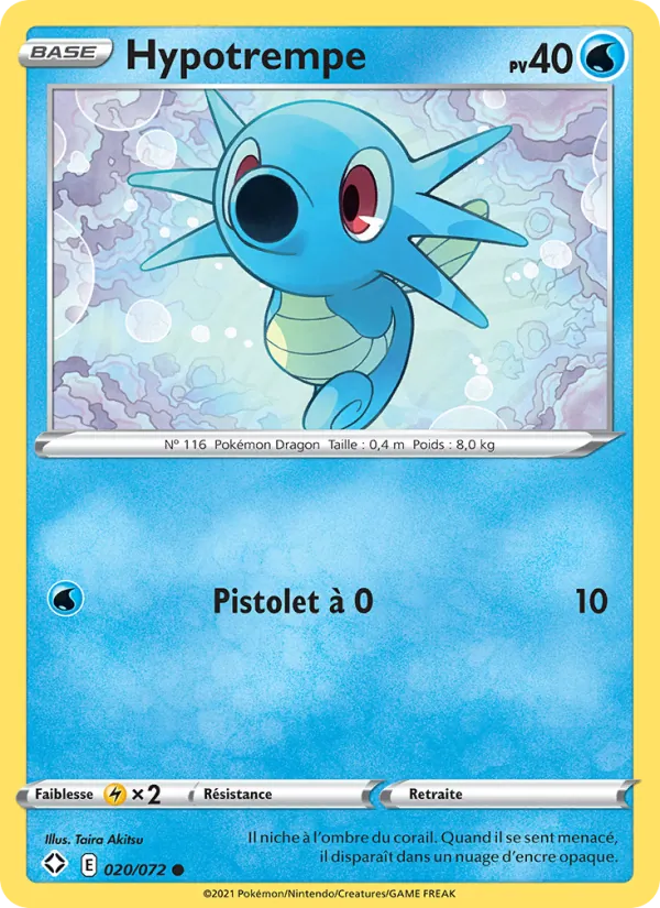 Hypotrempe 20/72 — EB04.5 – Destinées Radieuses — Carte Pokémon française
