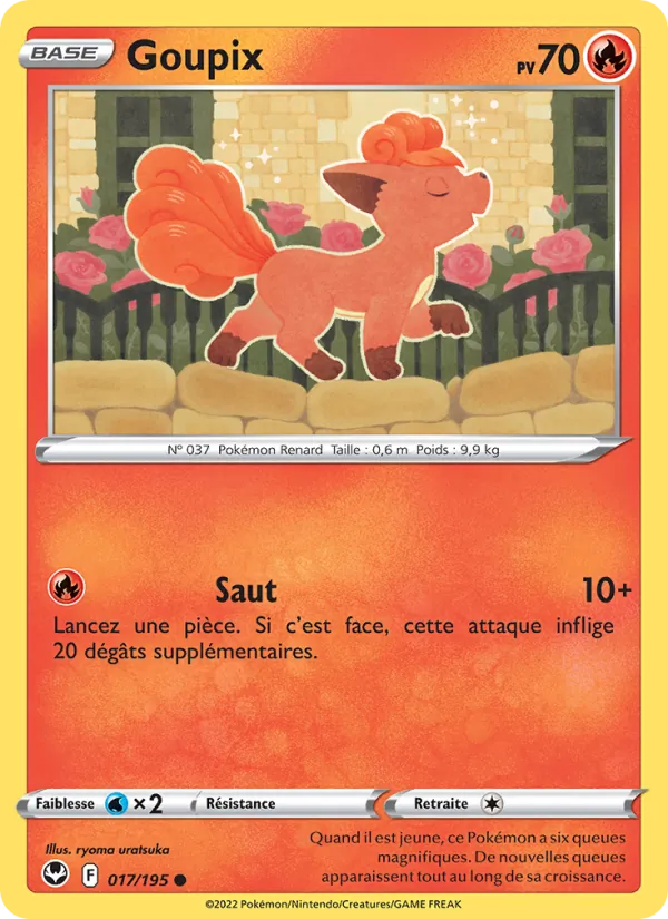 Goupix 17/195 — EB12 – Tempête Argentée — Carte Pokémon française