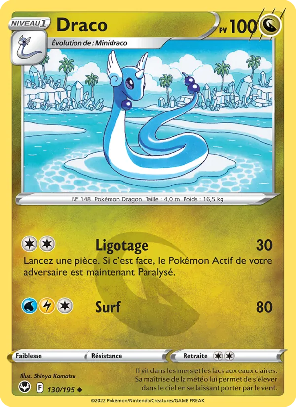Draco 130/195 — EB12 – Tempête Argentée — Carte Pokémon française