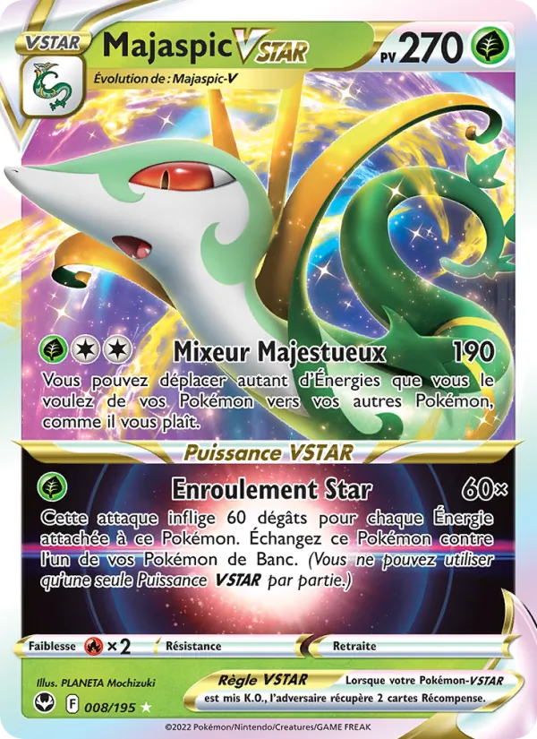Majaspic VSTAR 8/195 — EB12 – Tempête Argentée — Carte Pokémon française