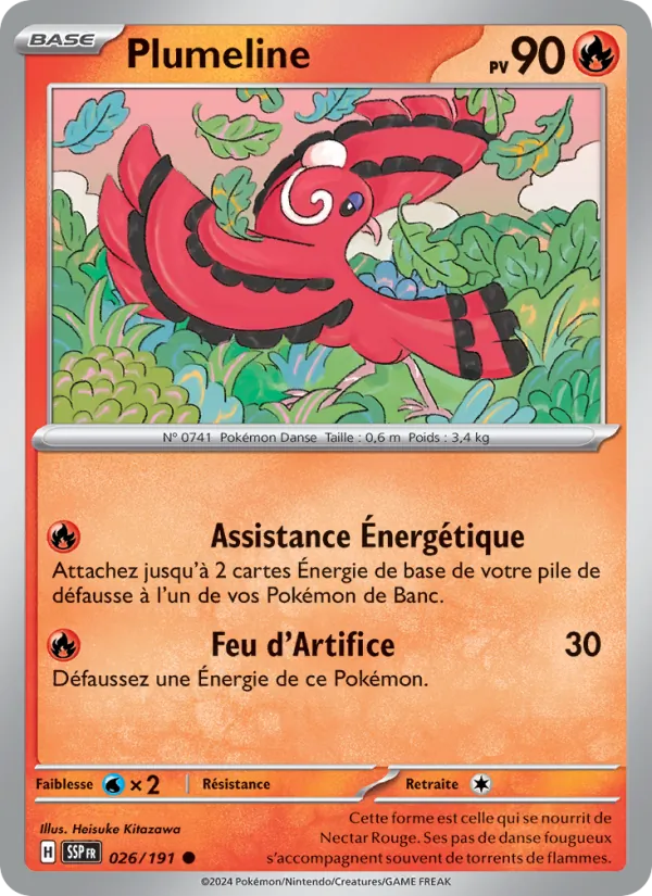 Plumeline 26/191 — EV08 – Étincelles Déferlantes — Carte Pokémon française