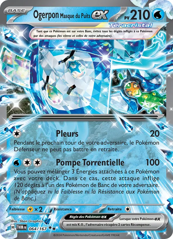 Ogerpon Masque du Puits-ex 64/167 — EV06 – Mascarade Crépusculaire — Carte Pokémon française