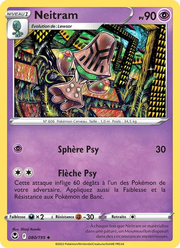 Neitram 80/195 — EB12 – Tempête Argentée — Carte Pokémon française