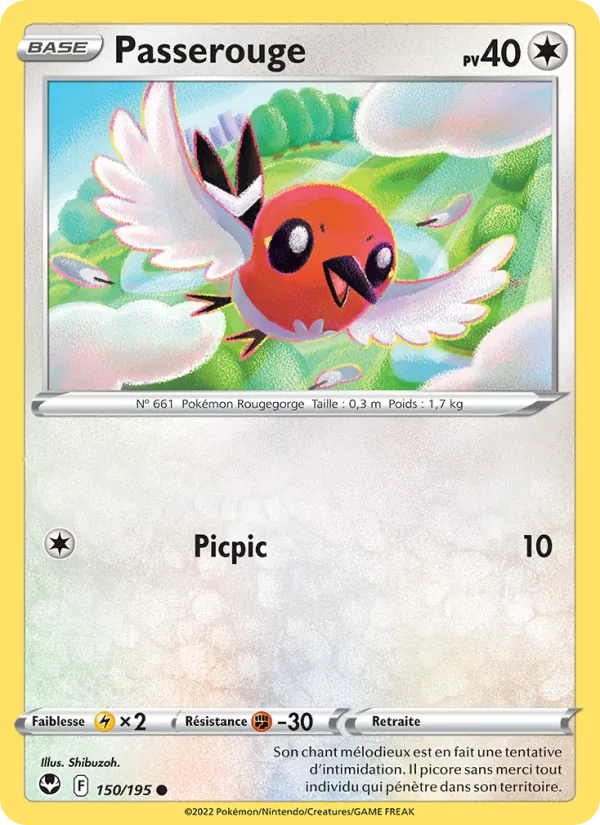 Passerouge 150/195 — EB12 – Tempête Argentée — Carte Pokémon française