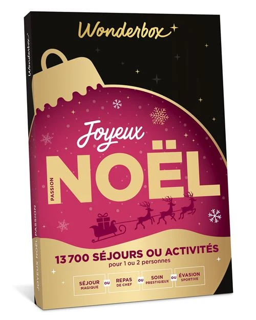 Coffret cadeau Wonderbox Joyeux Noël Sensation Passion