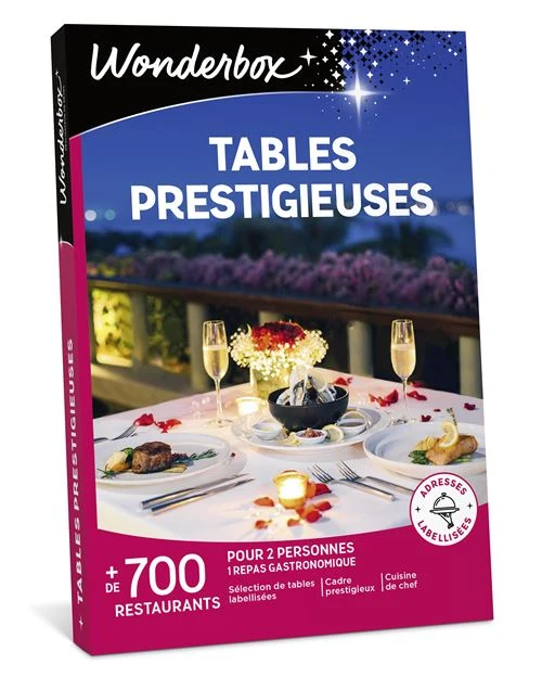 Coffret Cadeau Wonderbox Tables Prestigieuses