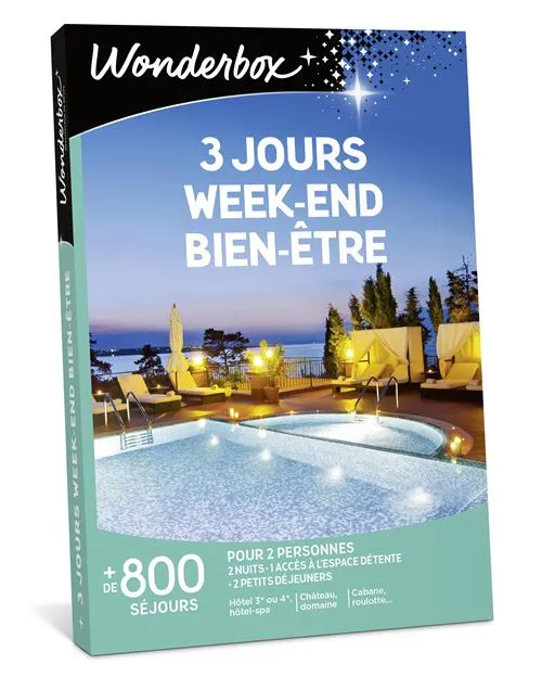 Coffret Cadeau Wonderbox 3 Jours Weekend Bien-Être