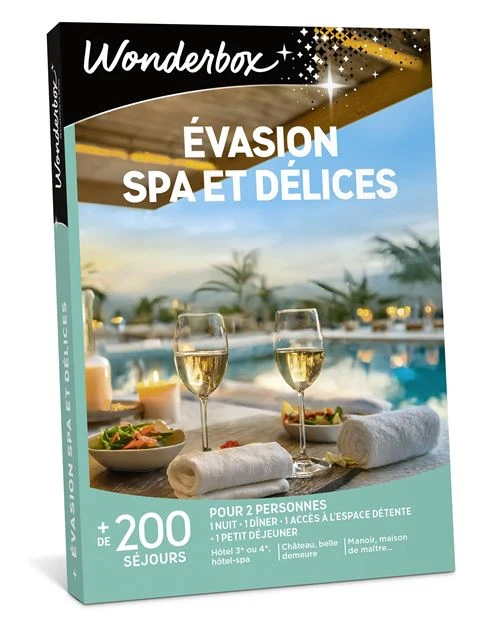 Coffret cadeau Wonderbox Evasion Spa et Délices