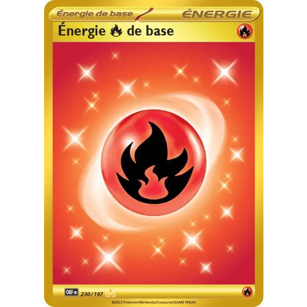Secrete - Pokemon - Flammes Obsidiennes - Énergie Feu de Base 230/197