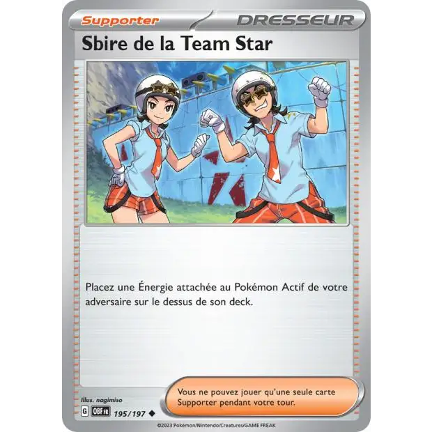 Peu commune - Pokemon - Flammes Obsidiennes - Sbire de la Team Star 195/197