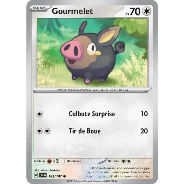 Commune - Pokemon - Flammes Obsidiennes - Gourmelet 182/197