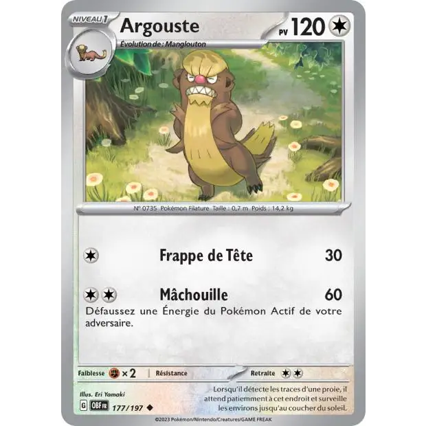 Peu commune - Pokemon - Flammes Obsidiennes - Argouste 177/197