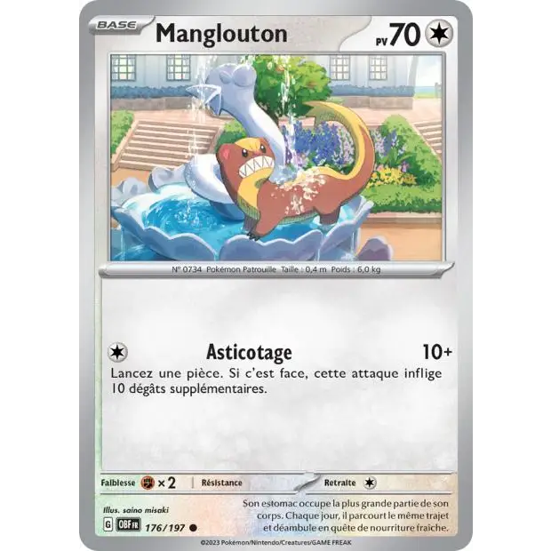 Commune - Pokemon - Flammes Obsidiennes - Manglouton 176/197